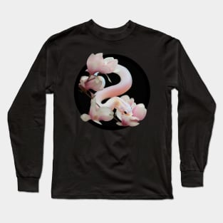 Hognose Snake and Magnolia Blossoms Long Sleeve T-Shirt